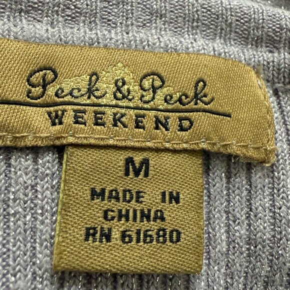 Peck & Peck Weekend Womens Metallic Ribbed Turtleneck Sweater M Lilac Party Rave - Picture 3 of 9